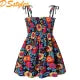 Baby Girls Summer Sling Dress Sleeveless Spaghetti Straps Mini Dress Sundress Children Clothing